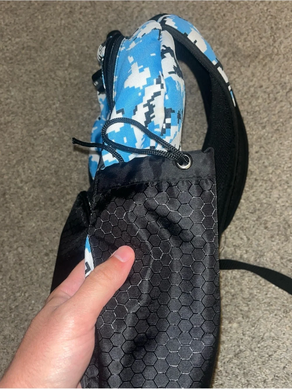 Boombah Equipment Backpack Baseball Softball Bat Compartment Blue White Black